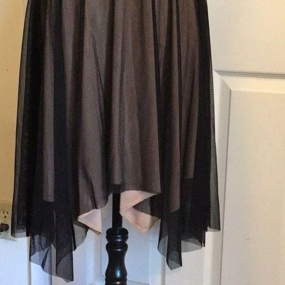 Halter Tie, Nude Mesh Overlay Dress - Picture 4 of 4